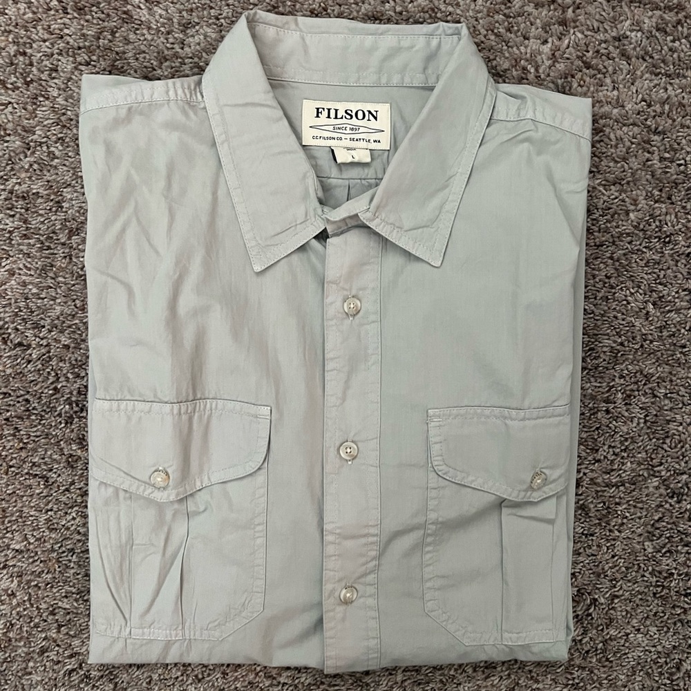 Filson washed feather cloth shirt